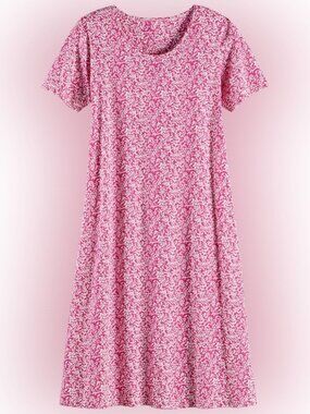 EUC The Vermont Country Store Women’s Fresh Florals Cotton Knit A-Line Midi 2X